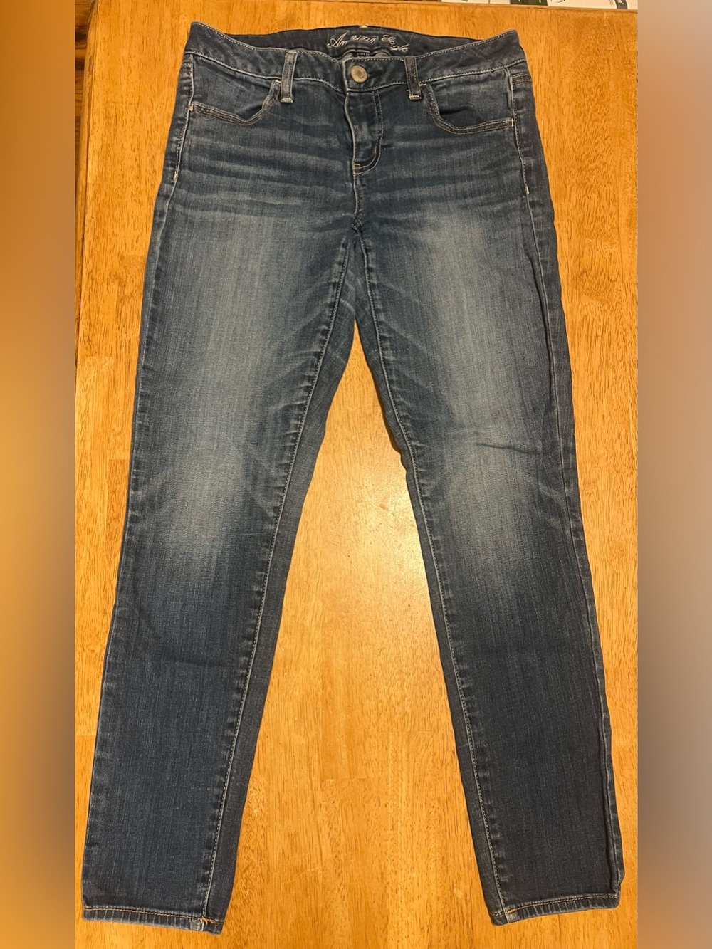 American Eagle Stretch Jegging Jeans Womens Size 8 Regular Blue Denim Slim Fit